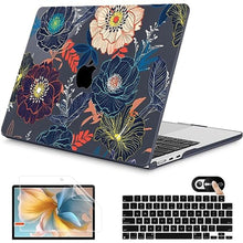 Load image into Gallery viewer, Mektron for 2026 MacBook Air 13-inch M5 Laptop Case A3449 with 13.6-inch Liquid Retina Display Fits 2025 A3240 M4 2024 A3113 M3 2023 A2681 M2 Printed Shell for MacBook Air 13.6", Dahlia Flowers, DahliaFlowers_1
