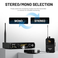 Load image into Gallery viewer, MELONARE Wireless IEM System Stereo/Mono 200ft SD-1-2R, Black_5162

