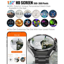 Load image into Gallery viewer, Men's Smart Watch 1.52" HD Touch Screen Sports Fitness Tracker with Bluetooth Calls IP67 Waterproof Smartwatch for Men 24/7 Heart Rate/Blood Pressure/Sleep Monitor, Support for Android iOS (Black)_1817
