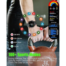 Load image into Gallery viewer, Men's Smart Watch 1.52" HD Touch Screen Sports Fitness Tracker with Bluetooth Calls IP67 Waterproof Smartwatch for Men 24/7 Heart Rate/Blood Pressure/Sleep Monitor, Support for Android iOS (Black)_1820
