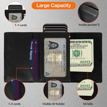 Load image into Gallery viewer, Mens Wallets Airtag Pocket Card Holder for Apple AirTag:RFID Blocking, Pop Up Aluminum Card Case, 10-14 Card Capacity, IDWindow, Cash Slot, Magnetic Closure, Ultra thin tri-fold Wallet Air Tag for Men_714
