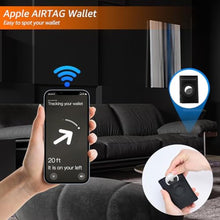 Load image into Gallery viewer, Mens Wallets Airtag Pocket Card Holder for Apple AirTag:RFID Blocking, Pop Up Aluminum Card Case, 10-14 Card Capacity, IDWindow, Cash Slot, Magnetic Closure, Ultra thin tri-fold Wallet Air Tag for Men_715
