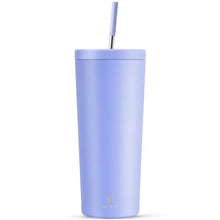 Load image into Gallery viewer, Meoky 24 oz Insulated Tumbler with Lid and Straw, Stainless Steel Vacuum Insulated Tumbler, Keeps Cold for 24 Hours, 100% Leak Proof, Fits in Car Cup Holder (Lilac)_1
