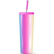 Load image into Gallery viewer, Meoky 30 oz Insulated Tumbler with Lid and Straw, Stainless Steel Vacuum Insulated Tumbler, Keeps Cold for 24 Hours, 100% Leak Proof, Fits in Car Cup Holder (Carnival)_1
