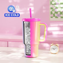 Load image into Gallery viewer, Meoky 30 oz Tumbler with Handle, Tumbler with Lid and Straw, Insulated Stainless Steel Travel Mug, 100% Leak-proof, Cupholder Friendly, Keeps Cold for 24 Hours or Hot for 8 Hours (Carnival)_6250
