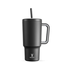 Load image into Gallery viewer, Meoky 30 oz Tumbler with Handle, Tumbler with Lid and Straw, Insulated Stainless Steel Travel Mug, 100% Leak-proof, Cupholder Friendly, Keeps Cold for 24 Hours or Hot for 8 Hours (Night)_1
