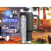 Load image into Gallery viewer, Meoky 32 oz Tumbler with Handle, Insulated Tumbler with Lid and Straw, Stainless Steel Travel Mug, Keeps Cold for 24 Hours, 100% Leak Proof, Fits in Car Cup Holder (Night)_4769
