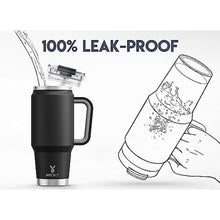 Load image into Gallery viewer, Meoky 32 oz Tumbler with Handle, Insulated Tumbler with Lid and Straw, Stainless Steel Travel Mug, Keeps Cold for 24 Hours, 100% Leak Proof, Fits in Car Cup Holder (Night)_4770
