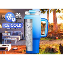 Load image into Gallery viewer, Meoky 32 oz Tumbler with Handle, Insulated Tumbler with Lid and Straw, Stainless Steel Travel Mug, Keeps Cold for 24 Hours, 100% Leak Proof, Fits in Car Cup Holder (Sky), Blue_6630
