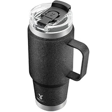 Load image into Gallery viewer, Meoky 32oz Tumbler with DUO 2-in-1 Straw and Sip Lid, 100% Leak Proof Tumbler with Handle, Stainless Steel Insulated Coffee Mug, Keeps Cold for 34 Hours or Hot for 10 Hours (Night, Black_1
