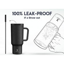 Load image into Gallery viewer, Meoky 40oz Tumbler with Handle, Leak-proof Lid and Straw, Insulated Coffee Mug Stainless Steel Travel Mug, Keeps Cold for 34 Hours or Hot for 10 Hours (Night)_6940
