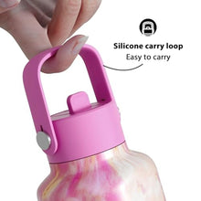 Load image into Gallery viewer, Meoky Water Bottle with Straw for Women: 24 oz Stainless Steel Insulated Water Bottle BPA-Free for Home Office Sports - Girlfriend Wife Mom, Sakura_5796
