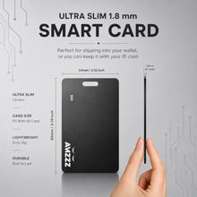 Load image into Gallery viewer, MFi Certified Wallet Tracker Card Works with Apple Find My Slim 0.07in, Black_2151
