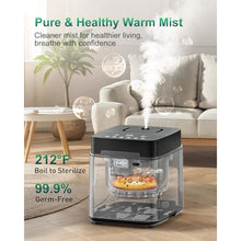 Load image into Gallery viewer, Mifasol Stainless Steel Humidifier, 3.3L/0.87Gal Steam Warm Mist Humidifiers for Bedroom 800 sq ft, Easy to Clean Humidifiers for Home, Dishwasher Safe Humidifier Large Room Baby Nursery Office, Black_2079
