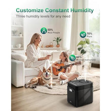 Load image into Gallery viewer, Mifasol Stainless Steel Humidifier, 3.3L/0.87Gal Steam Warm Mist Humidifiers for Bedroom 800 sq ft, Easy to Clean Humidifiers for Home, Dishwasher Safe Humidifier Large Room Baby Nursery Office, Black_2081
