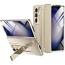 Load image into Gallery viewer, Miimall for Fold 6 Case with Kickstand, Hinge Protection Screen Protector Shockproof Lens Protection Comfortable Grip Support Wireless Charging Case for Fold 6 Samsung, Gold_1
