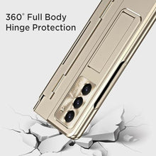 Load image into Gallery viewer, Miimall for Fold 6 Case with Kickstand, Hinge Protection Screen Protector Shockproof Lens Protection Comfortable Grip Support Wireless Charging Case for Fold 6 Samsung, Gold_96
