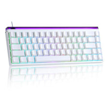 Load image into Gallery viewer, MIKIBY Mad Nano 68 Rapid Trigger Custom Mechanical Keyboard with Hall Effect Magnetic Switch,8K Hz Polling Rate,Side-Printed PBT Keycaps, RGB Backlit 60% QMK Wired Keyboard for Mac/Win, White_1
