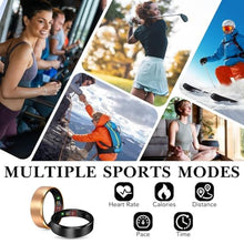 Load image into Gallery viewer, Milavan Smart Health Ring 2.0 for Women Men, Slim Scratch &amp; Fingerprint Resistant Design,Efficient Chip Fitness Tracker, Monitors Heart, Blood Oxygen &amp; Pressure, Sleep, Steps, Waterproof, Coral 8, RoseGold_1885
