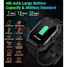 Load image into Gallery viewer, Military Smart Watch for Men(Answer/Make Call) 2.02" Smartwatch with Heart Rate Blood Oxygen Sleep Monitor 128 Sports Modes Fitness Tracker Step Calorie Counter IP68 Waterproof for Andriod iPhone, Black_1319
