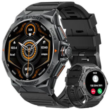 Load image into Gallery viewer, Military Smart Watch for Men (Answer/Make Calls) 1.43" HD, Rugged Smartwatch with 100+ Sports Modes AI Voice Heart Rate Sleep Tracker Calorie Pedometer Outdoor Tactical Smart watch for iPhone Android, Black_1
