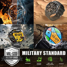 Load image into Gallery viewer, Military Smart Watch for Men (Answer/Make Calls) 1.43" HD, Rugged Smartwatch with 100+ Sports Modes AI Voice Heart Rate Sleep Tracker Calorie Pedometer Outdoor Tactical Smart watch for iPhone Android, Black_4094
