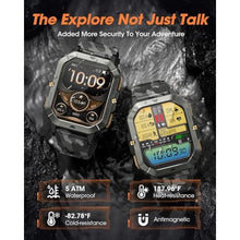 Load image into Gallery viewer, Military Smart Watches for Men (Answer/Make Calls), Watches for Men with Blood Pressure/Heart Rate/Sleep/100+ Sport Modes, 2.02'' Fitness Smart Watch, Waterproof Fitness Tracker for Android and iPhone_38
