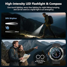 Load image into Gallery viewer, Military Tactical Smart Watches for Men with Compass/Flashlight, WPROBlack_767
