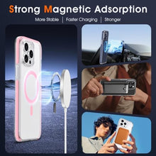 Load image into Gallery viewer, MILPROX Compatible with iPhone 15 Pro Max Case - with Screen Protector - Compatible with MagSafe - Magnetic Clear Trasparent Design - Non Yellowing Anti Slip - All PC Protective Phone Cover - Pink_7565
