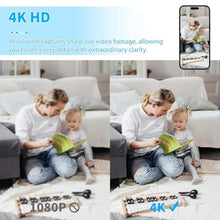 Load image into Gallery viewer, Mini Camera 2026 4K HD WiFi Portable Nanny Cam with Motion Detection,Cloud &amp; SD Storage,Night Vision,Wide Angle,Can No Need WiFi Cams Micro Wireless Small Security Cameras for Home Baby Indoor Outdoor, Black_277
