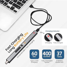 Load image into Gallery viewer, Mini Electric Screwdriver 66 in 1 Precision Screwdriver Set, Rechargeable Power Repair Tool kit with 4 LED Lights, Electric Screw driver Cordless for Eyeglasses, Watches, Phones and Laptops, Grey_5229
