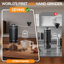 Load image into Gallery viewer, Mini Manual Coffee Grinder with 40 Adjustable Settings, Portable Hand Coffee Bean Mill with 30g Capacity, Conical Burr Coffee Grinder with Crank for Travel, Camping, Office, Espresso, Pour Over, etc, White_5279
