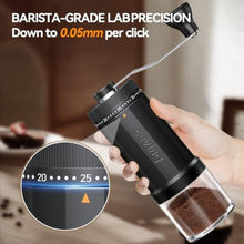 Load image into Gallery viewer, Mini Manual Coffee Grinder with 40 Adjustable Settings, Portable Hand Coffee Bean Mill with 30g Capacity, Conical Burr Coffee Grinder with Crank for Travel, Camping, Office, Espresso, Pour Over, etc, White_5280

