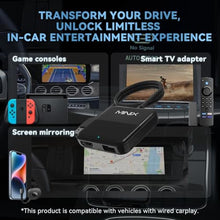 Load image into Gallery viewer, MINIX Car TV Mate Only for Cars with Factory Wired CarPlay Function HDMI Converter HDMI Multimedia Adapter for Fire TV Stick Gaming Laptop Switch Screen Throwers DVD Set-top Boxes 2.4GHz WiFi, black_2667
