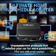 Load image into Gallery viewer, MINIX Car TV Mate Only for Cars with Factory Wired CarPlay Function HDMI Converter HDMI Multimedia Adapter for Fire TV Stick Gaming Laptop Switch Screen Throwers DVD Set-top Boxes 2.4GHz WiFi, black_2669
