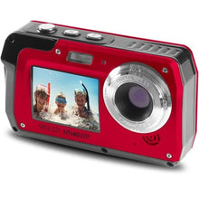 Load image into Gallery viewer, Minolta MN40WP 48MP Waterproof Digital Camera Dual LCD Screens, 2.7K QHD Video, 16x Digital Zoom, Anti-Shake, Face Detection, 10ft Waterproof (Red)_1
