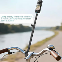 Load image into Gallery viewer, Mippko Motorcycle Camera Mount Kit,Bike Handlebar Clamp Mount,Aluminium Alloy Extendable Selfie Stick with Mini Ball Head Adapter Phone Clip,Compatible with Insta360 /Pocket/Mevo Start/iPhone, Black_3387
