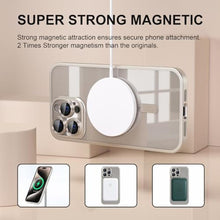 Load image into Gallery viewer, Misea Magnetic for iPhone 15 Pro Case [Never Yellowing] [Military Grade Drop Protection] Full Camera Lens Protector Soft Clear Phone Case for Women Girls, Titanium Natural, TitaniumNatural_8303
