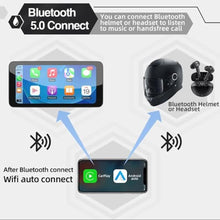 Load image into Gallery viewer, MITNOTY Motorcycle CarPlay &amp; Android Auto, 6.5 Inch Wireless Carplay Screen with GPS Navigation, IP67 Waterproof Touchscreen, Bluetooth, Portable Screen for Motorbike, Dual Bluetooth, Siri, G-Assist_2512
