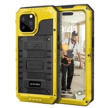 Load image into Gallery viewer, Mitywah Waterproof Case for iPhone 14 Pro Max, Heavy Duty Shockproof Case with Built-in Screen Protector, Full Body Underwater Protective Metal Case 6.7 inch, Yellow_1
