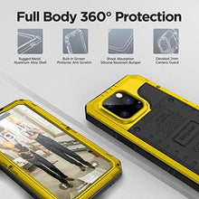 Load image into Gallery viewer, Mitywah Waterproof Case for iPhone 14 Pro Max, Heavy Duty Shockproof Case with Built-in Screen Protector, Full Body Underwater Protective Metal Case 6.7 inch, Yellow_1428
