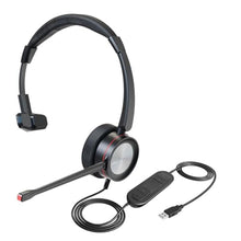 Load image into Gallery viewer, MKJ USB Headset with Microphone, Noise Canceling Wired Headphone for Call Center, Office Headset for PC, Computer, Laptop, Work with Ms Teams, Zoom, Webex, Conference, Black_1
