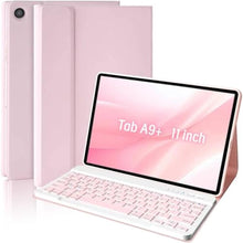 Load image into Gallery viewer, MMK Keyboard Case for Samsung Galaxy Tab A9 Plus/A9+ 5G 11 Inch 2023, Samsung A9 Plus Tablet Case with Detachable Wireless Bluetooth Keyboard (SM-X210/X216/X218) - Pink_1
