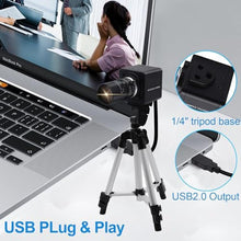 Load image into Gallery viewer, MMlove 8MP USB Camera High Speed 30fps 5-50mm 10X Optical Zoom Lens 2448P USB Webcam Manual Close up Zoom in and Out Golf Swing Camera for Industrial Machine Vision Support PC Raspberry Pi_5877
