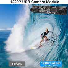 Load image into Gallery viewer, MMlove USB Stereo Camera Module 1200P 60FPS Global Shutter Synchronous Dual Lens 600P 120FPS High Speed 3D Webcam 94 Viewing Angle Lightburn Camera for VR Face Recognition,PC/Laptop/Raspberry Pi, Black_5851
