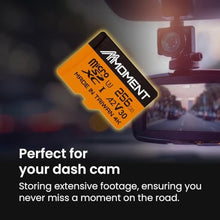 Load image into Gallery viewer, MMOMENT MicroSDXC Card, 256 GB A2 / V30 / U3 / Switch Compatible, SD Adapter Included (Up to 160 MB/s Read), orange_4806
