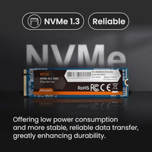 Load image into Gallery viewer, MMOMENT MT34 512GB SSD PCIe Gen3X4 NVMe M.2 2280 Internal Solid State Drive, Read up to 2000MB/s, Write up to 1500MB/s, for Laptop and PC Desktop, GenMT_4811
