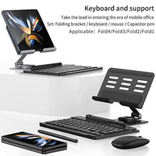 Load image into Gallery viewer, MOAITO for Samsung Galaxy Z Fold 7/6/5/4/3 Adjustable Stand for Desk, Fully Foldable &amp; Portable Keyboard Stand, Office Mobile Phone Stand Holder with Capacitor Pen and Bluetooth Mouse &amp; Keyboard Set, KeyboardSetBlack_2165
