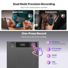 Load image into Gallery viewer, Mobvoi TicNote AI Voice Recorder, AI Transcription &amp; Summary, 64GB, Gray_140
