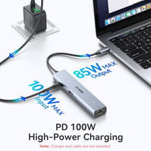 Load image into Gallery viewer, MOKiN 10Gbps USB C Hub Ethernet, 7 in 1 USB C Adapter for MacBook Pro/Air with 4K@60HZ HDMI, 3*USB-C 10Gbps Data, RJ45, USB 2.0, 100W PD, USB C Dongle for MacBook Pro/Air/Dell/HP/Thinkpad/Lenovo., Gray_1175
